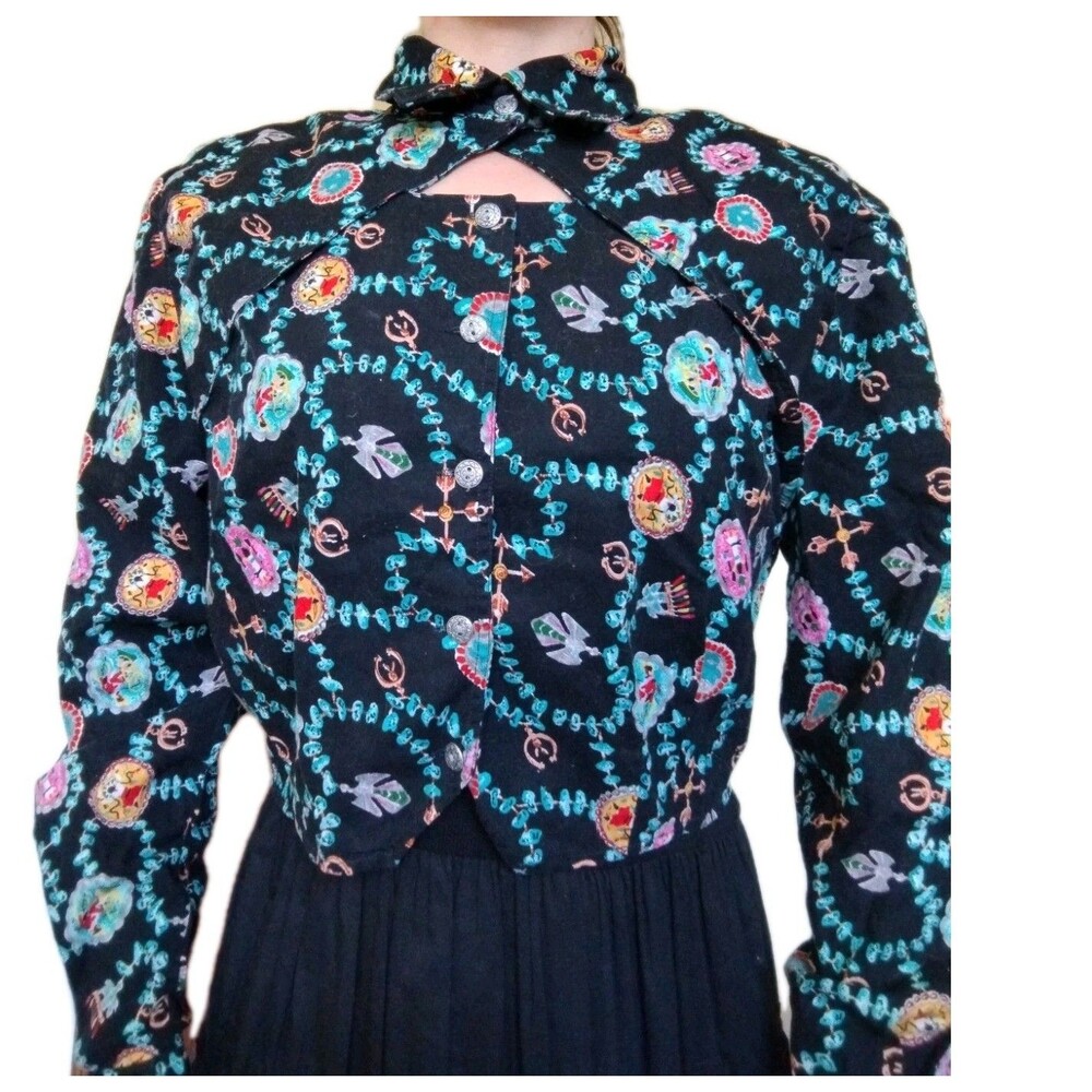 Vintage 1980's Rodeo Western Wear Women Shirt Small Button Down  Pads‎